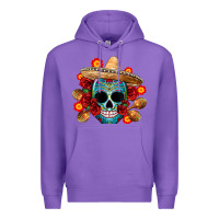 Purple mexico skull Premium Hoodie - CTS Tumbler Store