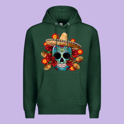 Mexico Skull Premium Hoodie Designed By Cts Tumbler Store