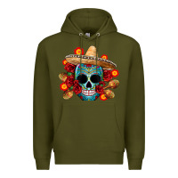 Army Green mexico skull Premium Hoodie - CTS Tumbler Store