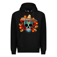 Black mexico skull Premium Hoodie - CTS Tumbler Store