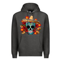Charcoal Heather mexico skull Premium Hoodie - CTS Tumbler Store