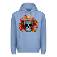 Colony Blue mexico skull Premium Hoodie - CTS Tumbler Store