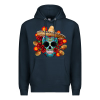Navy mexico skull Premium Hoodie - CTS Tumbler Store