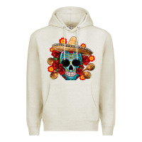 Oatmeal Heather mexico skull Premium Hoodie - CTS Tumbler Store