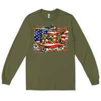 Army Green western america map usa Long Sleeve Tee - BarkalooDesign