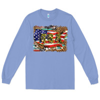 Colony Blue western america map usa Long Sleeve Tee - BarkalooDesign