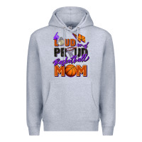 Heather Grey loud and proud basketball mom Premium Hoodie - Zillion Design Studio