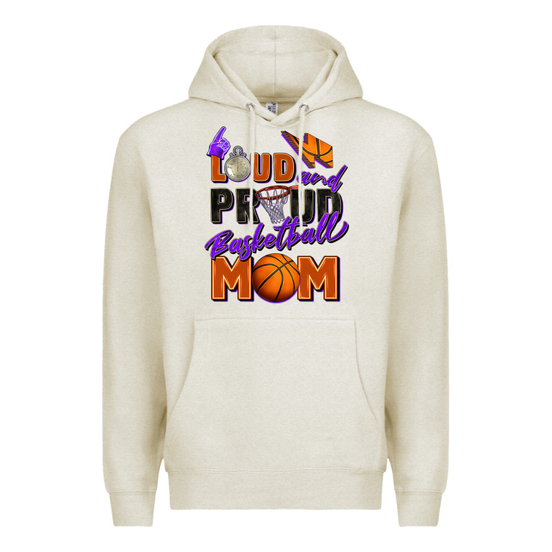 Loud And Proud Basketball Mom Premium Hoodie by Zillion Design Studio | Teevron