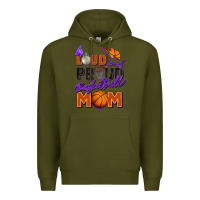Army Green loud and proud basketball mom Premium Hoodie - Zillion Design Studio