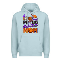 Blue Mist loud and proud basketball mom Premium Hoodie - Zillion Design Studio