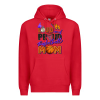 Red loud and proud basketball mom Premium Hoodie - Zillion Design Studio