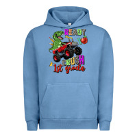 Pigment Pebble Blue ready to crush 1st grade Urban Hoodie - Zillion Design Studio