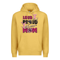 Antique Gold loud and proud cheer mom Premium Hoodie - Zillion Design Studio