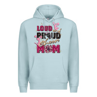 Blue Mist loud and proud cheer mom Premium Hoodie - Zillion Design Studio