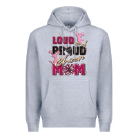 Heather Grey loud and proud cheer mom Premium Hoodie - Zillion Design Studio