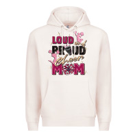 Pale Pink loud and proud cheer mom Premium Hoodie - Zillion Design Studio