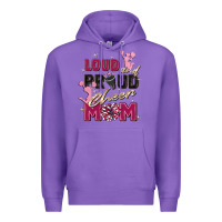 Purple loud and proud cheer mom Premium Hoodie - Zillion Design Studio