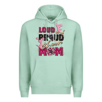 Seafoam loud and proud cheer mom Premium Hoodie - Zillion Design Studio
