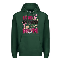 Sports Green loud and proud cheer mom Premium Hoodie - Zillion Design Studio