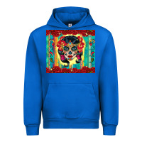 Cobalt sugar skull tumbler 3 Urban Hoodie - CTS Tumbler Store
