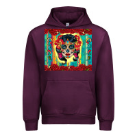 Mauve Wine sugar skull tumbler 3 Urban Hoodie - CTS Tumbler Store