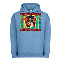 Pigment Pebble Blue sugar skull tumbler 3 Urban Hoodie - CTS Tumbler Store