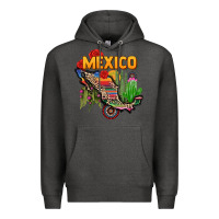 Charcoal Heather mexico map Premium Hoodie - CTS Tumbler Store