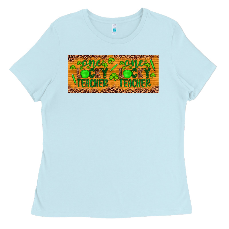 Western St. Patrick's Day One Lucky Teacher Ladies Tee by Artiststas | Teevron