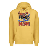 Antique Gold loud and proud football mom Premium Hoodie - Zillion Design Studio