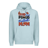 Blue Mist loud and proud football mom Premium Hoodie - Zillion Design Studio