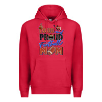 Cardinal loud and proud football mom Premium Hoodie - Zillion Design Studio