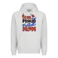 Dove Grey loud and proud football mom Premium Hoodie - Zillion Design Studio