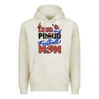 Oatmeal Heather loud and proud football mom Premium Hoodie - Zillion Design Studio
