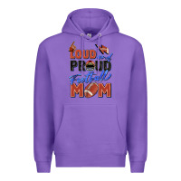 Purple loud and proud football mom Premium Hoodie - Zillion Design Studio