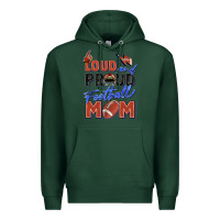 Sports Green loud and proud football mom Premium Hoodie - Zillion Design Studio