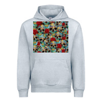 Heather Grey sugar skulls roses tumbler 3 Urban Hoodie - CTS Tumbler Store