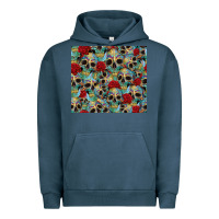 Pigment Midnight Navy sugar skulls roses tumbler 3 Urban Hoodie - CTS Tumbler Store