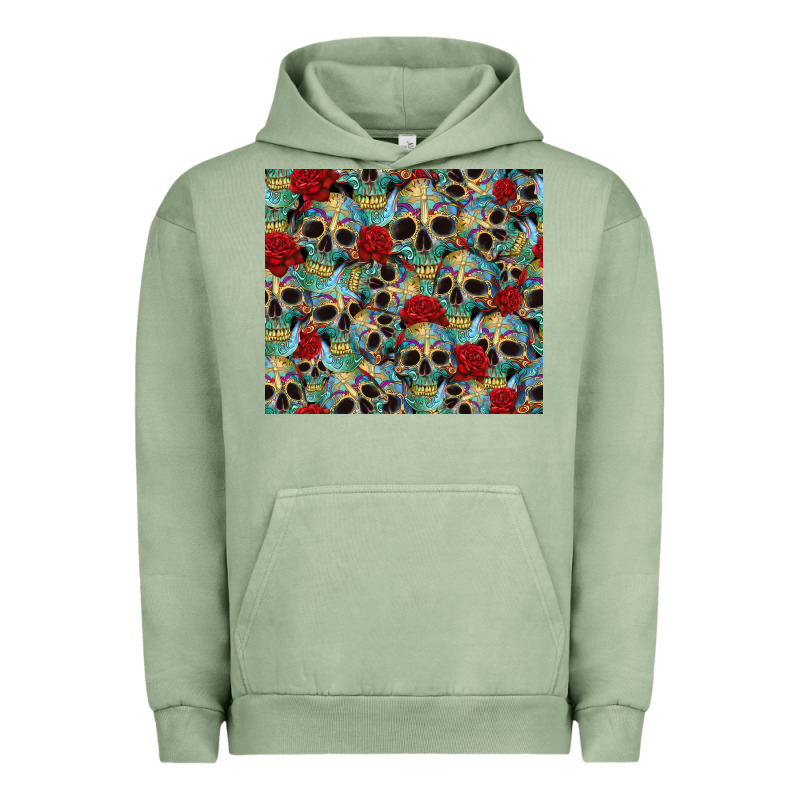 Sugar Skulls Roses Tumbler 3 Urban Hoodie by CTS Tumbler Store | Teevron