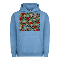 Pigment Pebble Blue sugar skulls roses tumbler 3 Urban Hoodie - CTS Tumbler Store