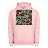 Pigment Salmon sugar skulls roses tumbler 3 Urban Hoodie - CTS Tumbler Store