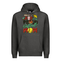 Charcoal Heather loud and proud softball mom Premium Hoodie - Zillion Design Studio