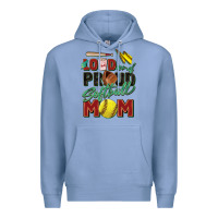 Colony Blue loud and proud softball mom Premium Hoodie - Zillion Design Studio