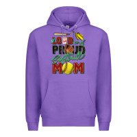 Purple loud and proud softball mom Premium Hoodie - Zillion Design Studio