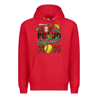 Red loud and proud softball mom Premium Hoodie - Zillion Design Studio