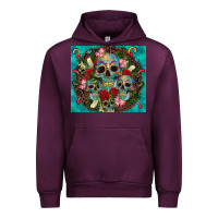Mauve Wine sugar skulls tumbler 3 Urban Hoodie - CTS Tumbler Store