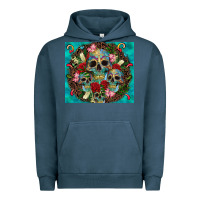 Pigment Midnight Navy sugar skulls tumbler 3 Urban Hoodie - CTS Tumbler Store