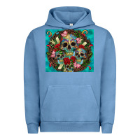 Pigment Pebble Blue sugar skulls tumbler 3 Urban Hoodie - CTS Tumbler Store