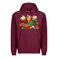 Burgundy mexico wine glasses cups Premium Hoodie - CTS Tumbler Store