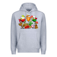Heather Grey mexico wine glasses cups Premium Hoodie - CTS Tumbler Store