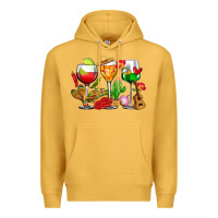 Mustard mexico wine glasses cups Premium Hoodie - CTS Tumbler Store